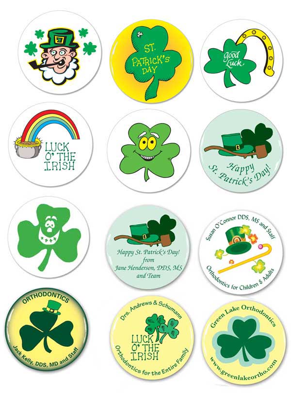 St. Patrick mini-buttons