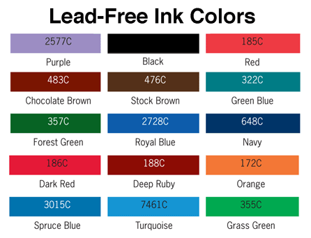 Ink color swatches